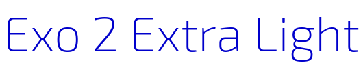 Exo 2 Extra Light font